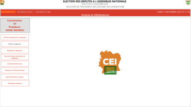 Page de menu analyse dossier